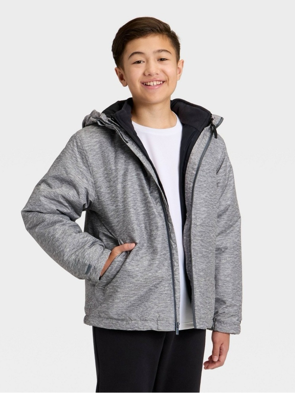 Kids' 3-In-1 Jacket - All In Motion™ Heather Gray M